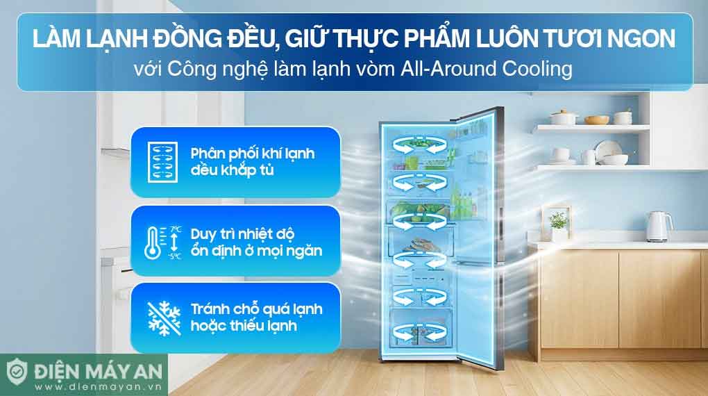 Tủ lạnh Samsung Inverter 307 lít RB30N4190S9/SV